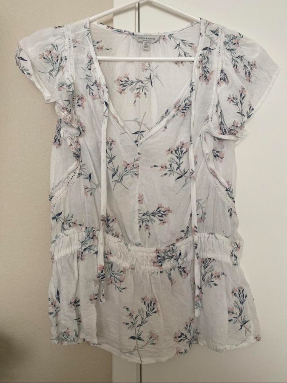 Light Floral V-Neck Shirt